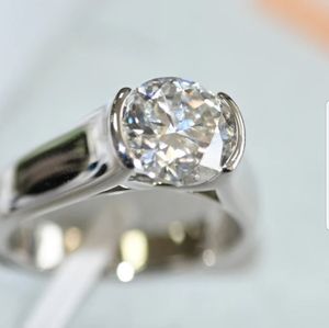 7mm (1.5 CT) Solitaire Moissanite 4 Prong Antique Engagement Ring 14K Over